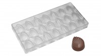 CW1988 Поликарбонатная форма для шоколада Лист плиссе 33,5 х 30,5 х 19 мм