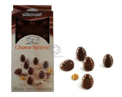 Silikomart SCG52 CHOCO SPIRAL Яйцо силиконовая форма для шоколадных конфет 15 ячеек 24х30 мм