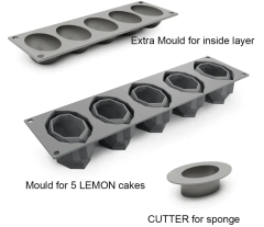 Силиконовая форма Динары Касько Lemon cakes, 5 шт.